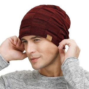 Vgogfly Slouchy Beanie for Men/Women Toboggan Fur Lined